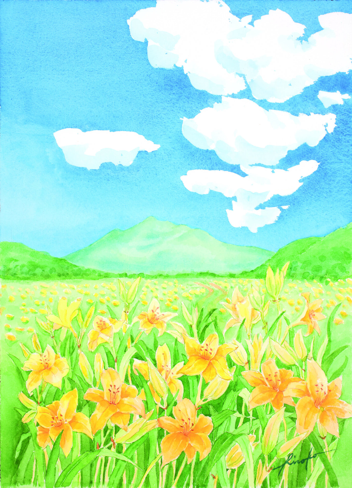 あさいひろこさんの花の絵
